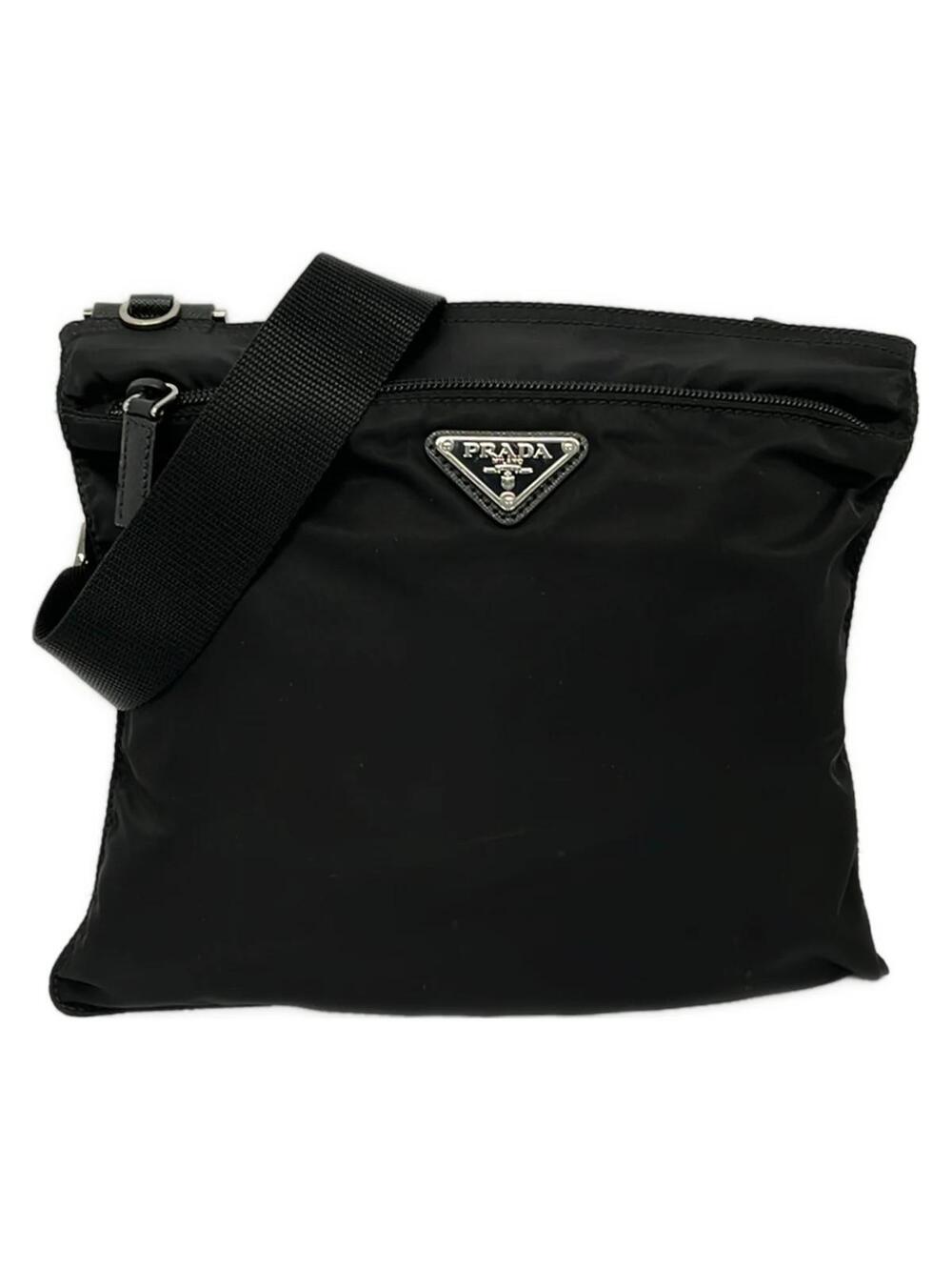 Prada Black Nylon Leather Shoulder Bag #363135P58B